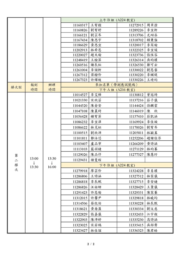 【招生訊息】115大學申請入學藝創系第二階段「認識本系與創意表現」面試時程表(另開新視窗/jpg檔)圖片